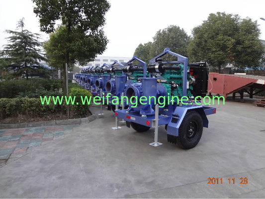 Trailer Diesel Water Pump Set With Cummins Diesel Engines For Agriculture irrigation