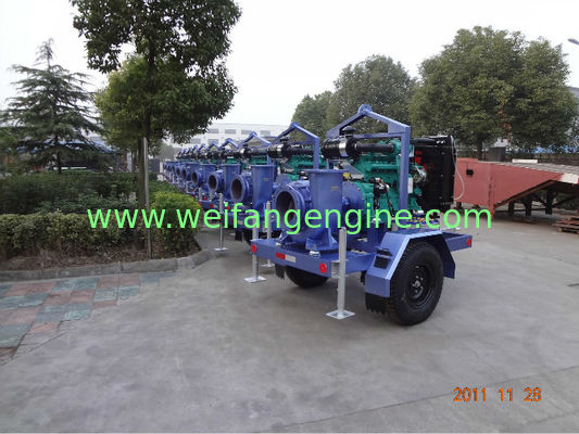 Trailer type Diesel Water Pump Set With DCEC Diesel Engines For Agriculture irrigation